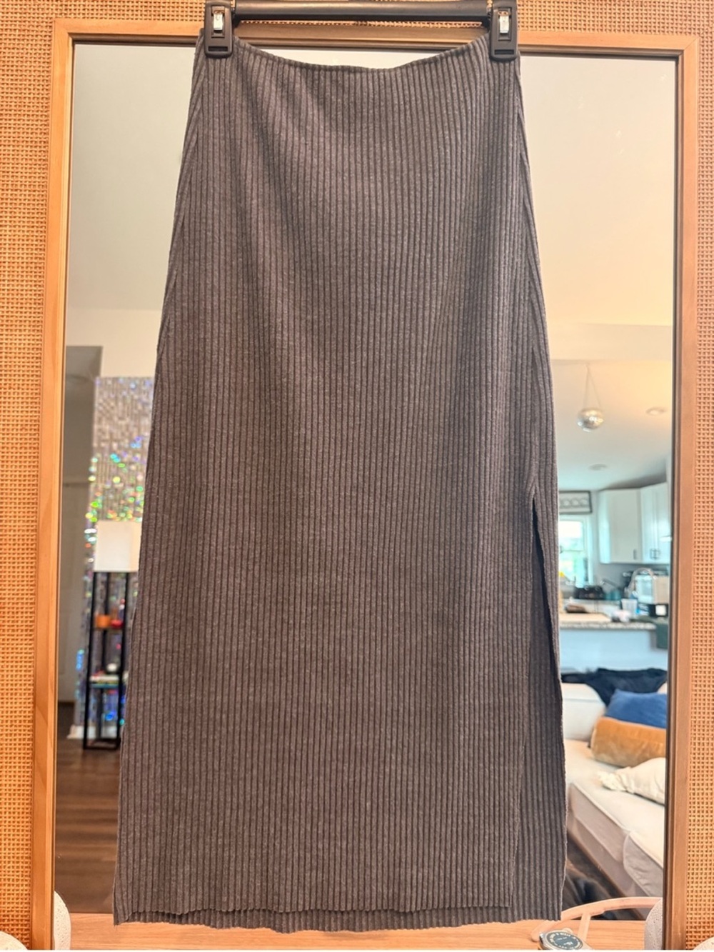 ♡ Joah Brown Luxe Knit Ribbed Maxi Skirt - Picture 4 of 11